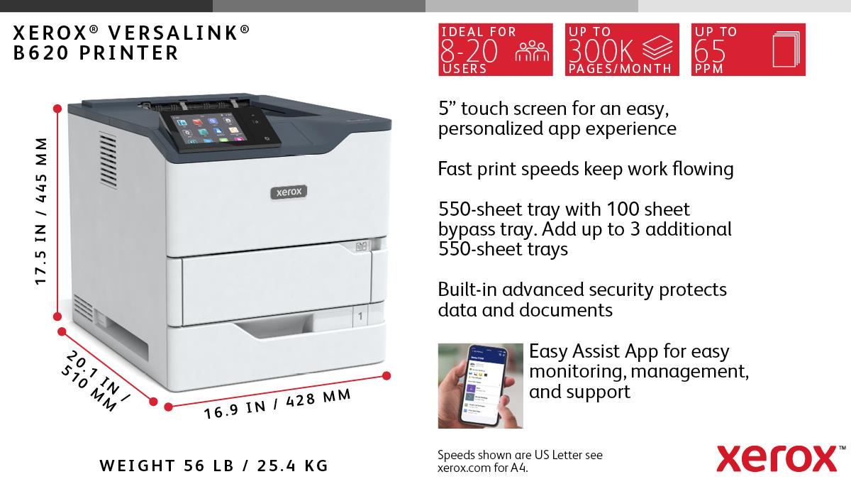 VersaLink B620V/DN - Printer - Laser - A4 - USB/ Ethernet / NFC