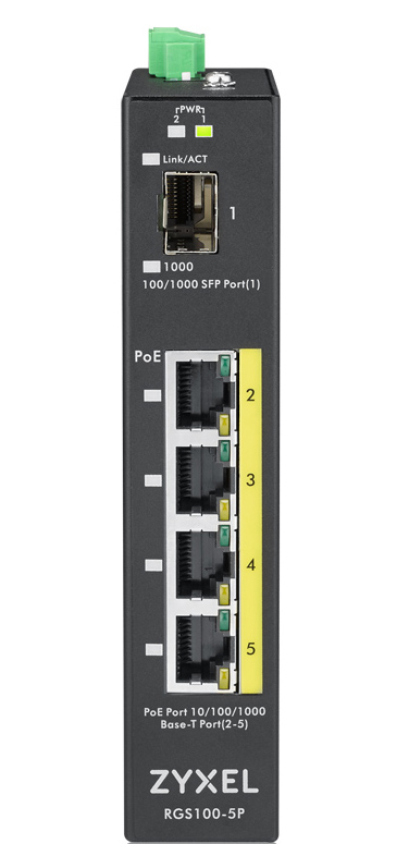 Rgs100 5p - Gbe Unmanaged Poe+ Switch - 5 Port