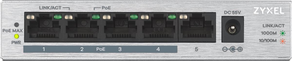 Gs1005hp - Gbe Unmanaged Poe+ Switch - 5 Port