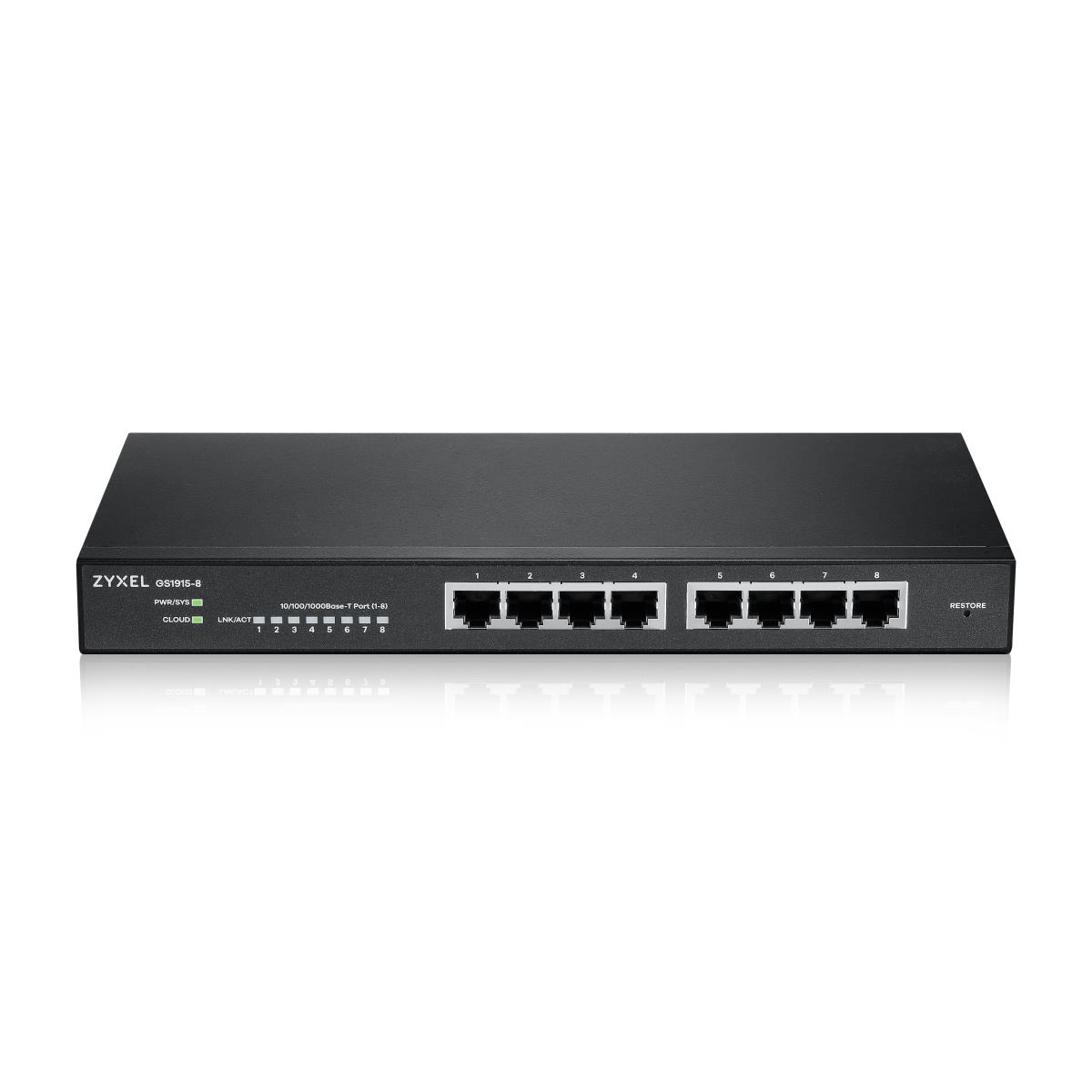 Gs1915 8 - Gbe Smart Managed Switch - 8 Port - Hybrid Mode - Standalone Or Nebulaflex Cloud