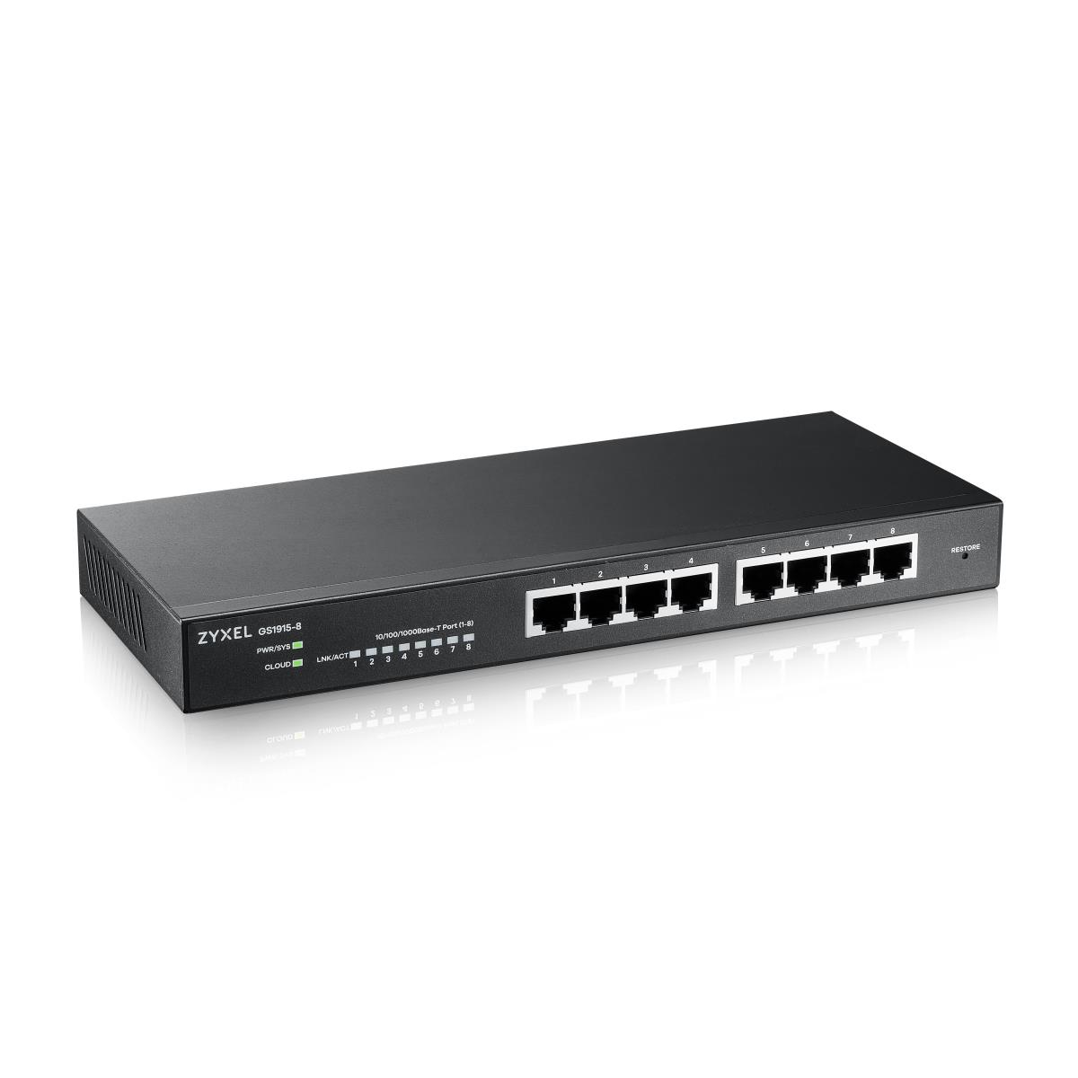 Gs1915 8 - Gbe Smart Managed Switch - 8 Port - Hybrid Mode - Standalone Or Nebulaflex Cloud