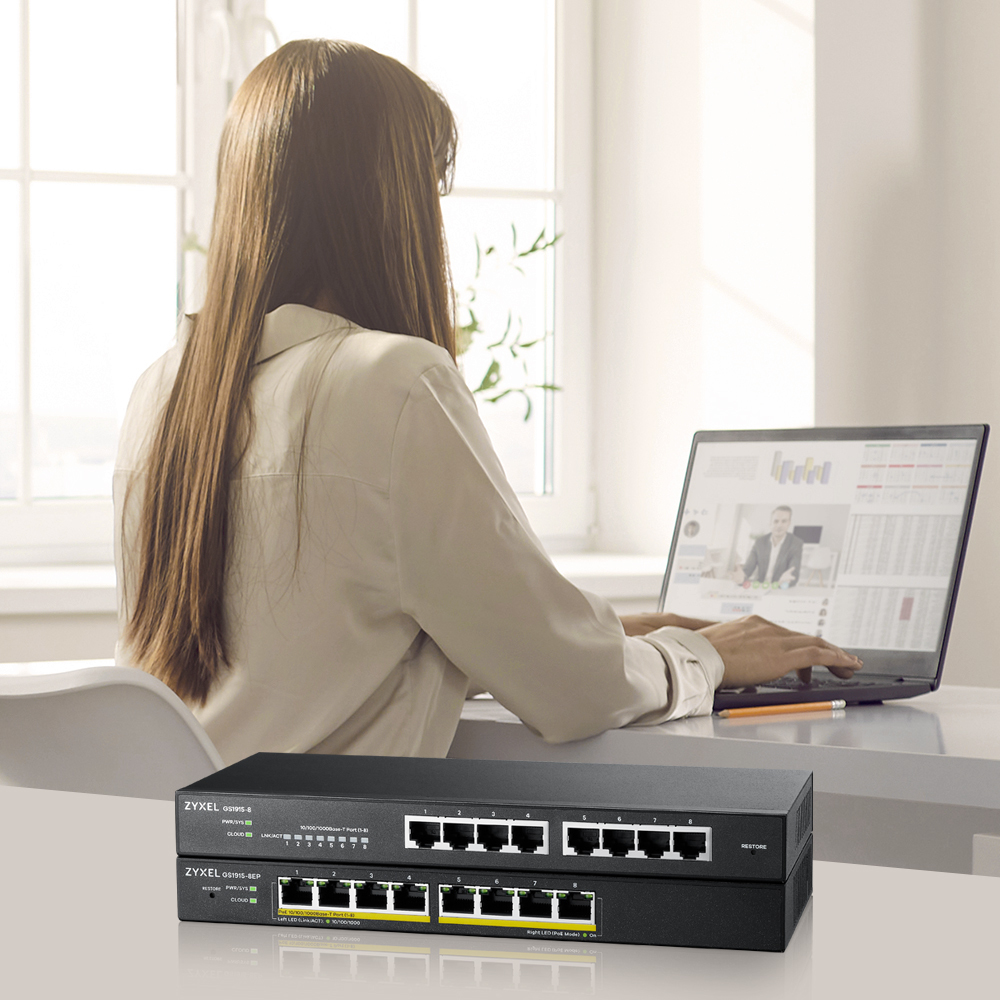 Gs1915 8 - Gbe Smart Managed Switch - 8 Port - Hybrid Mode - Standalone Or Nebulaflex Cloud