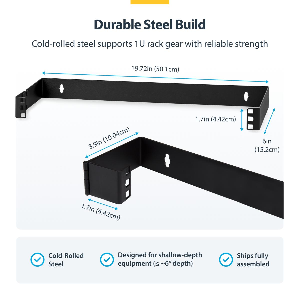 Wallmount Bracket 1u 19 Inch Hinged