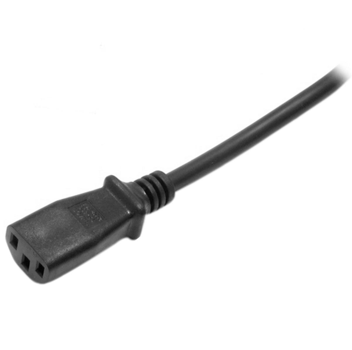 Ac Power Cord - Schuko Eu Angled To Iec 60320 C13 3-pin - Black - 2m (6ft)