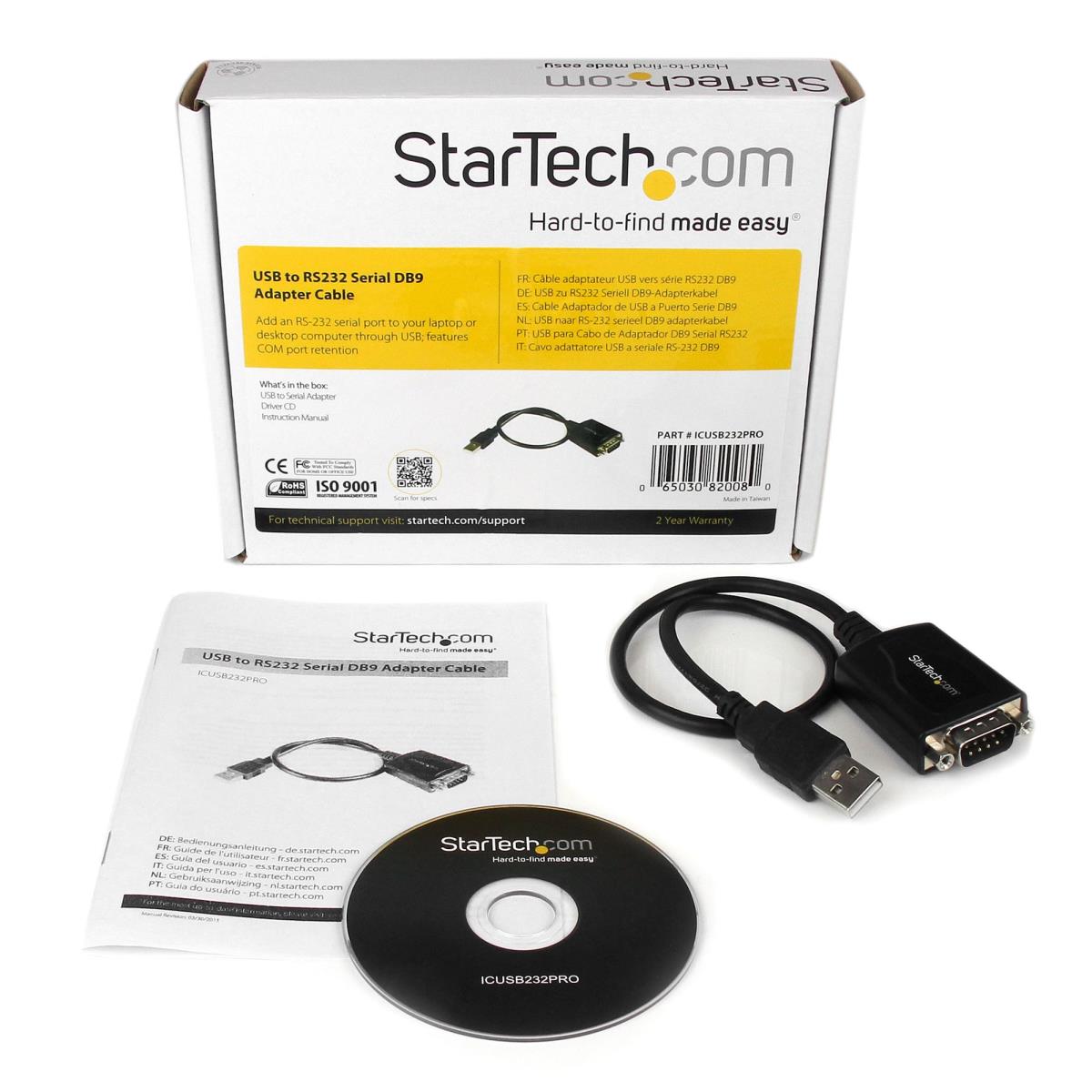 Converter Cable USB To Rs-232 Adapter With Com Retention