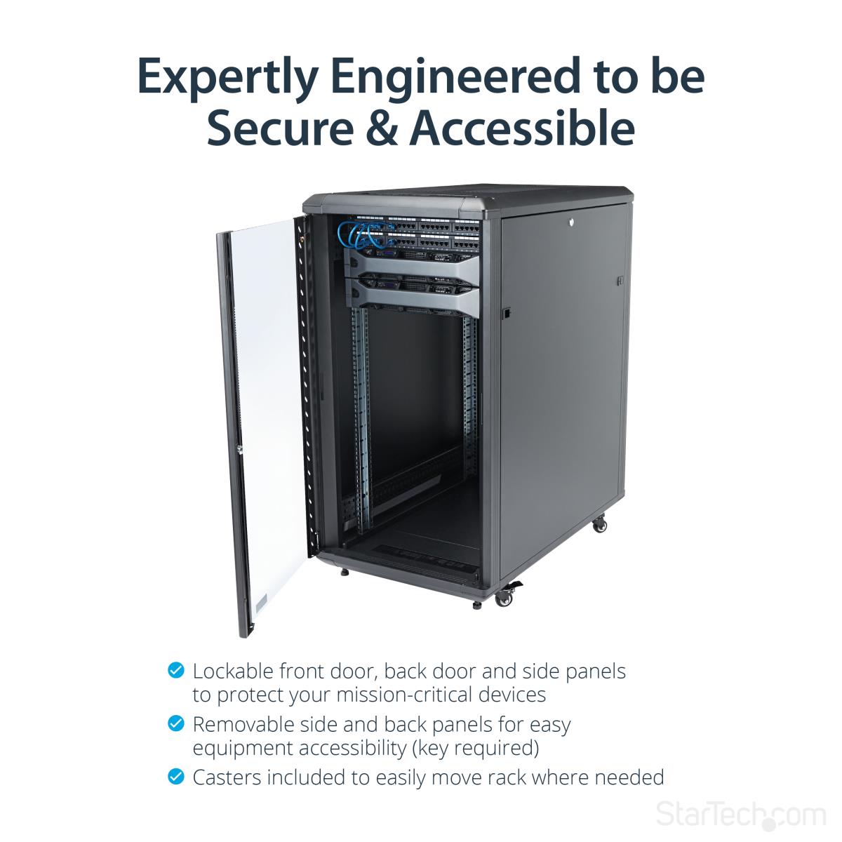 Knock-down Server Rack Cabinet With Casters 22u 36in