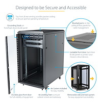 Knock-down Server Rack Cabinet With Casters 22u 36in