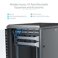 Knock-down Server Rack Cabinet With Casters 22u 36in