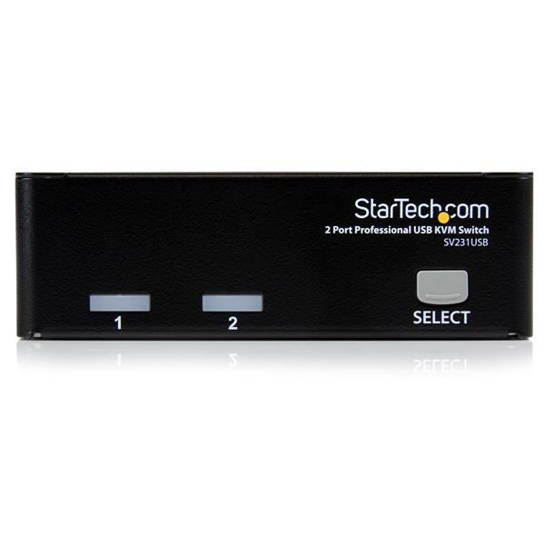 Professional KVM Switch Kit USB 2 Port With Cables