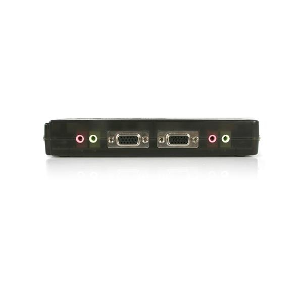 KVM Switch Kit USB 4 Port With Cables And Audio Black