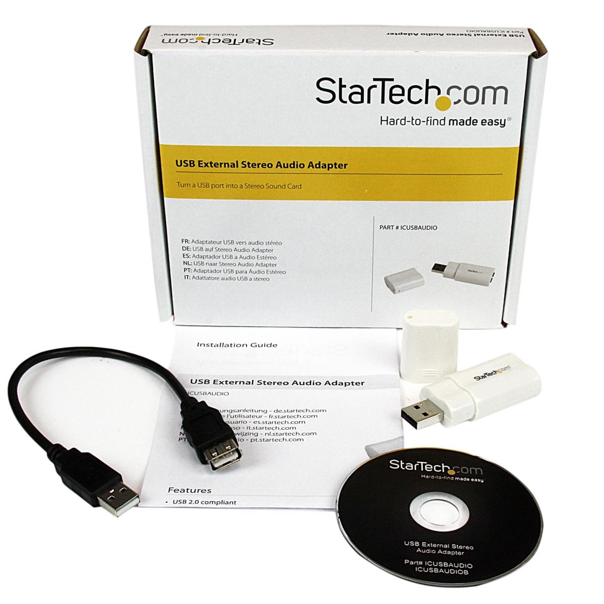 USB 2.0 To Audio Adapter - White