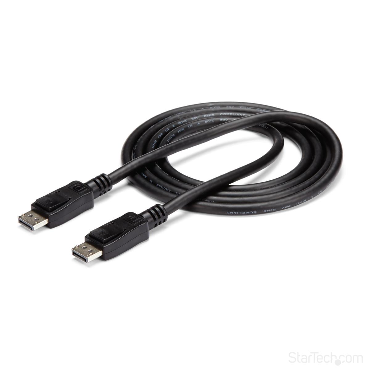 DisplayPort Video Cable With Latches 2m