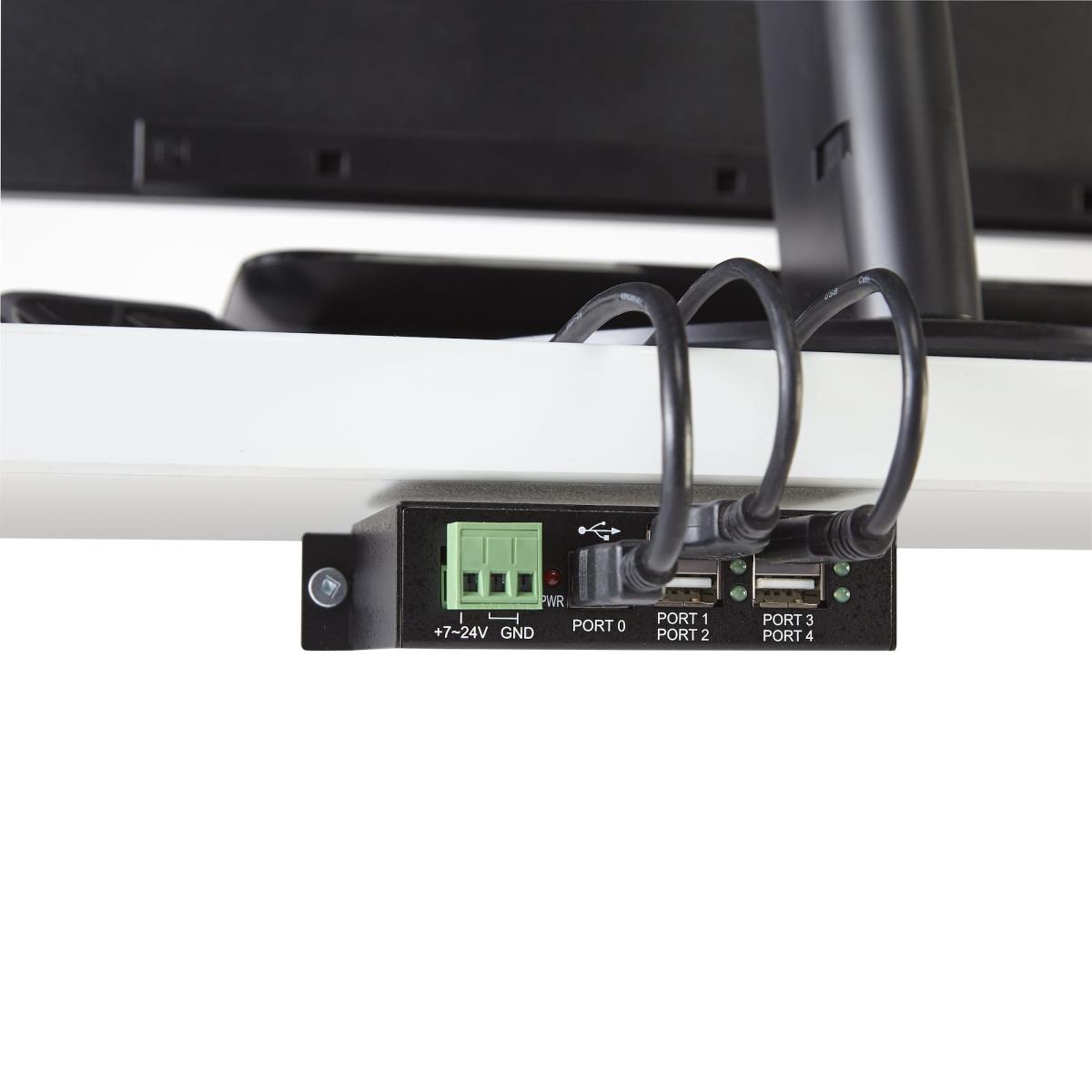 Mountable 4 Port Rugged Industrial USB Hub