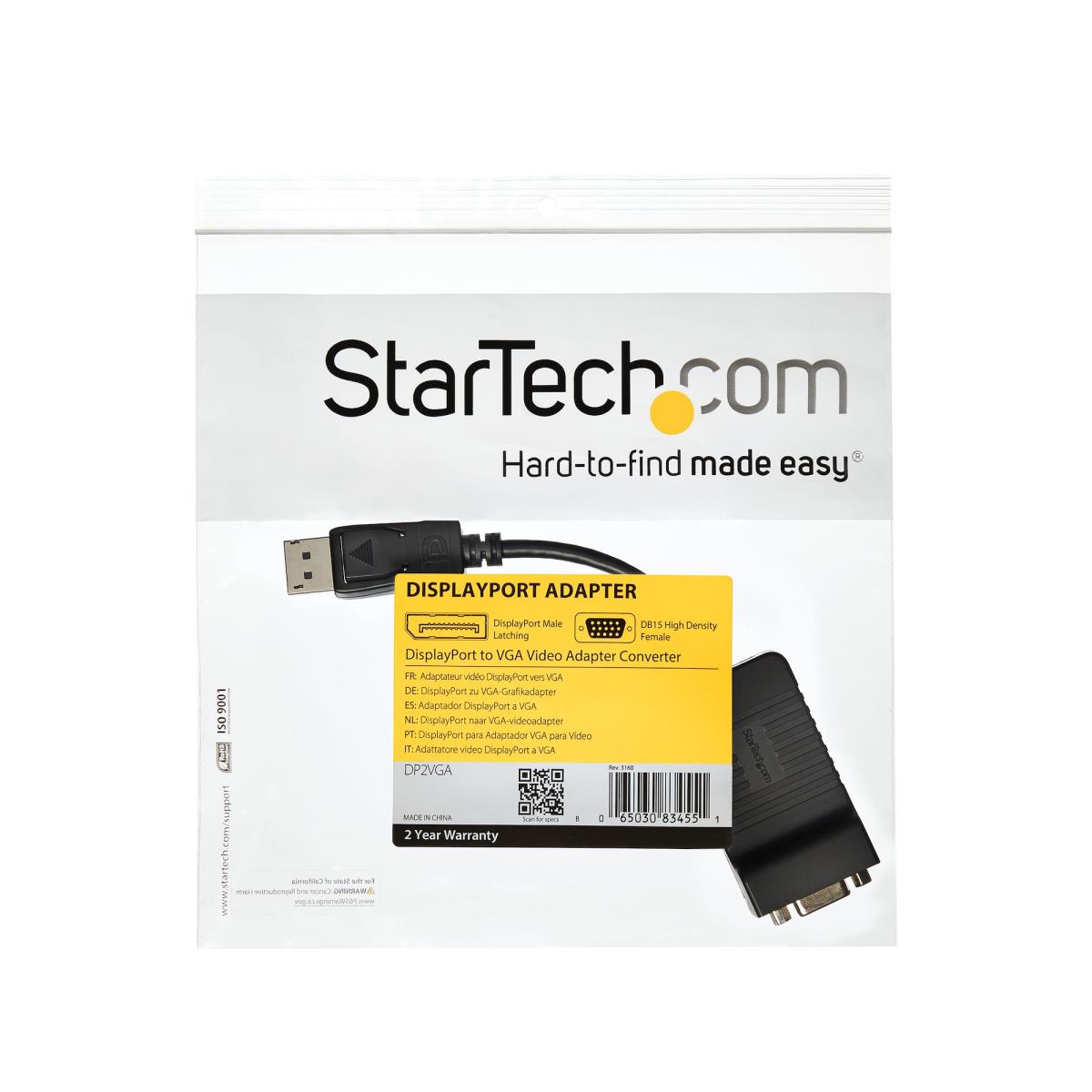 DisplayPort To Vga Video Adapter Converter - Dp2vga