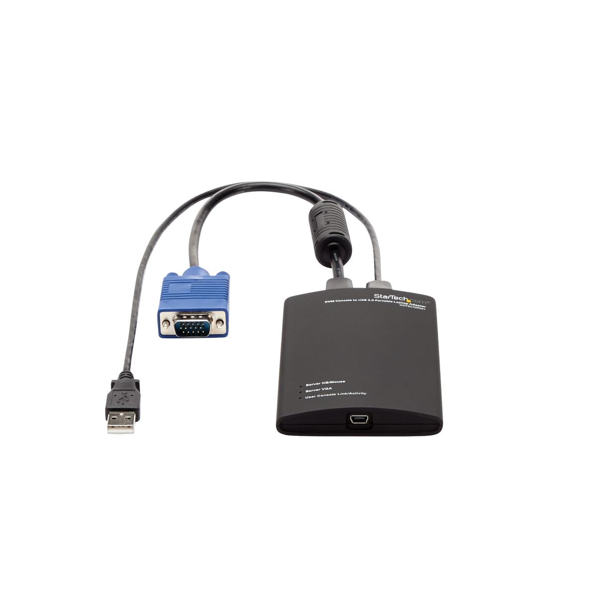 KVM Console To USB 2.0 Portable Laptop Crash Cart Adapter - Notecons01