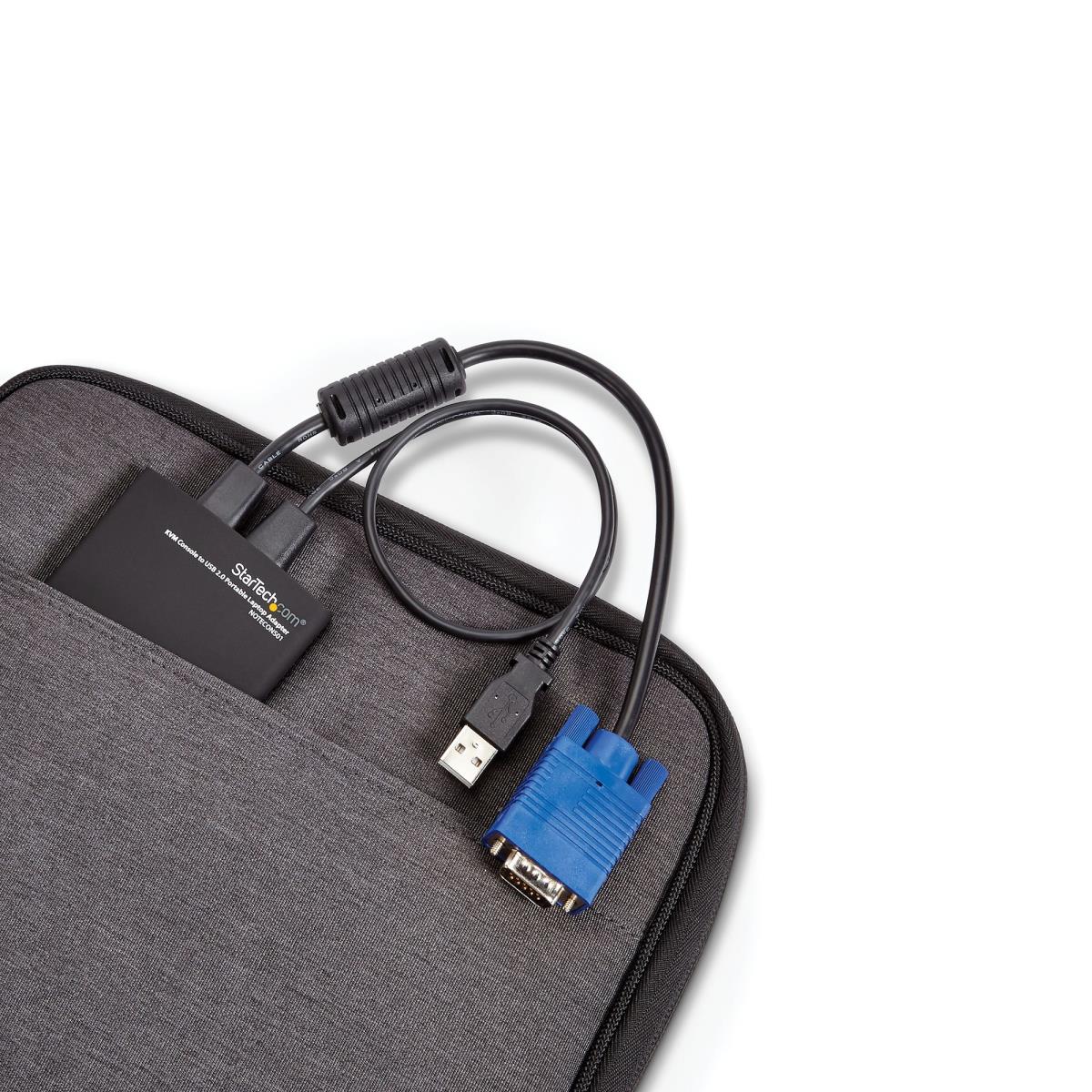 KVM Console To USB 2.0 Portable Laptop Crash Cart Adapter - Notecons01