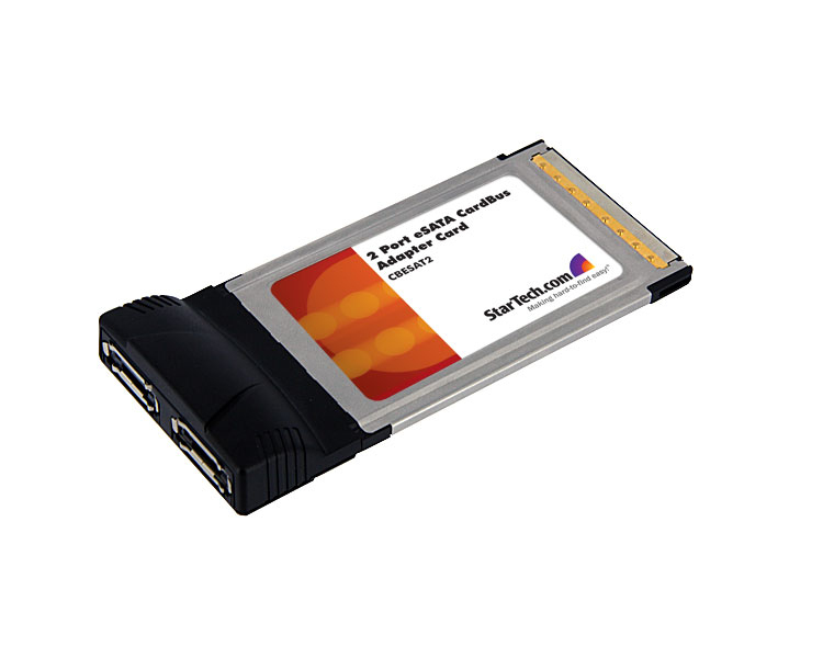 Cardbus ESATA Laptop Adapter Card - 2 Port