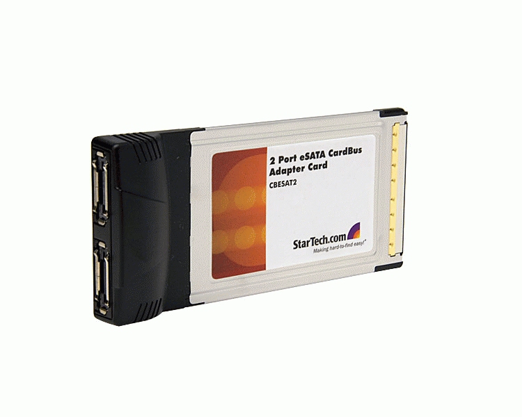 Cardbus ESATA Laptop Adapter Card - 2 Port