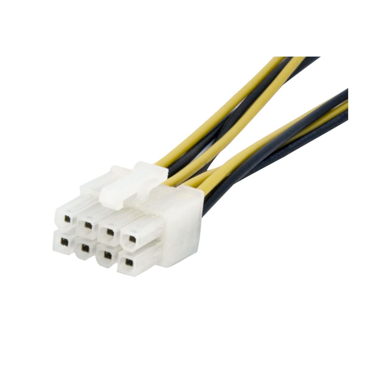 Cable Adapter 6in 4 Pin To 8 Pin Eps Power With Low Profile4 F/m