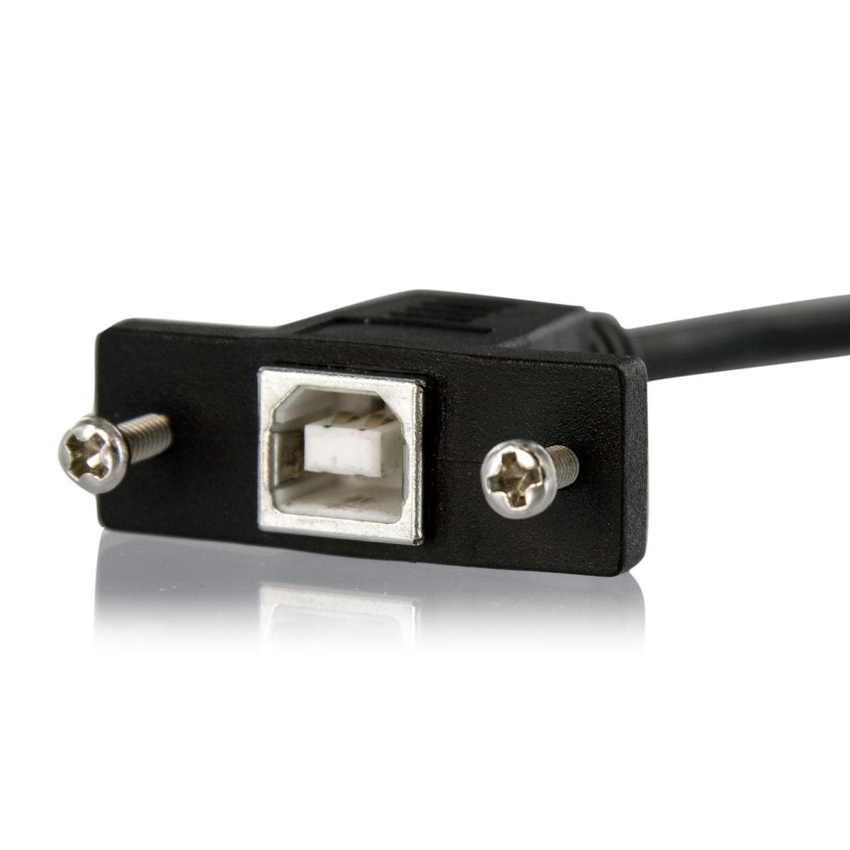 USB 2.0 Panel Mount Cable B To B - F/m 30cm