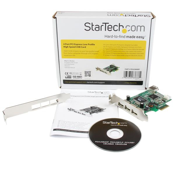 Pci-e High Speed USB Card 4 Port  Low Profile