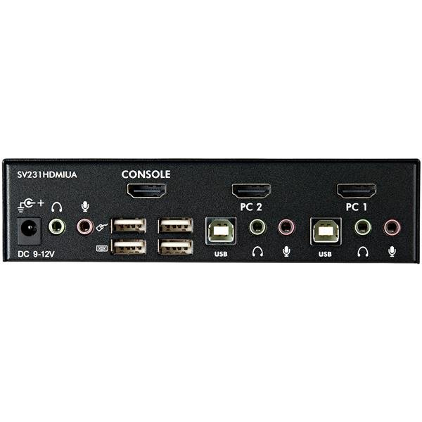 KVM Switch 2 Port USB/ Hdmi With Audio And USB 2.0 Hub