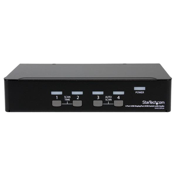 KVM Switch - DisplayPort USB With Audio 4 Port