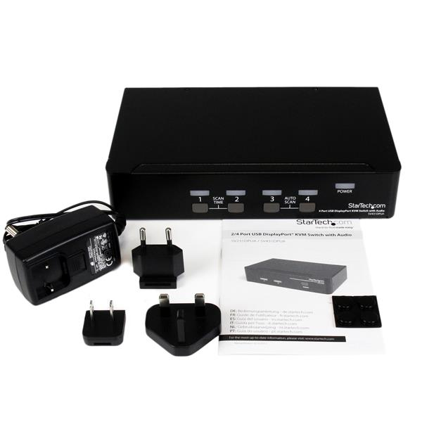 KVM Switch - DisplayPort USB With Audio 4 Port