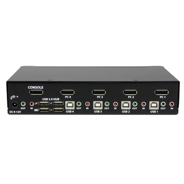 KVM Switch - DisplayPort USB With Audio 4 Port