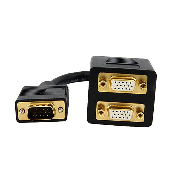 Vga To 2x Vga Video Splitter Cable 1ft M/f