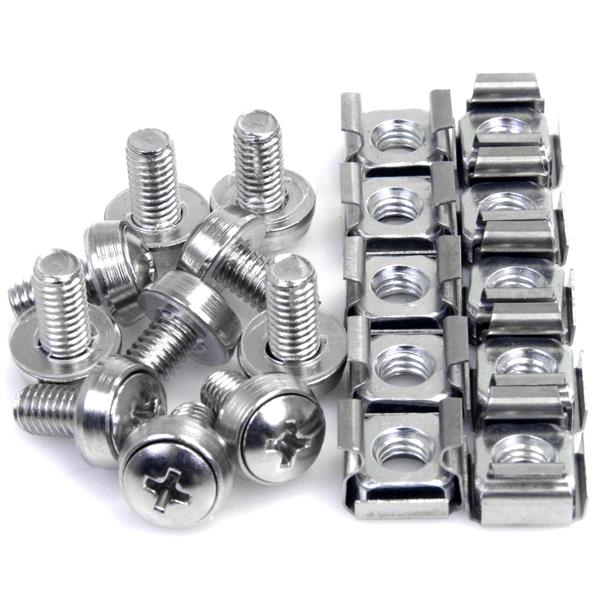 M6 Mounting Screws & Cage Nuts For Server Rack Cabinet 50pkg