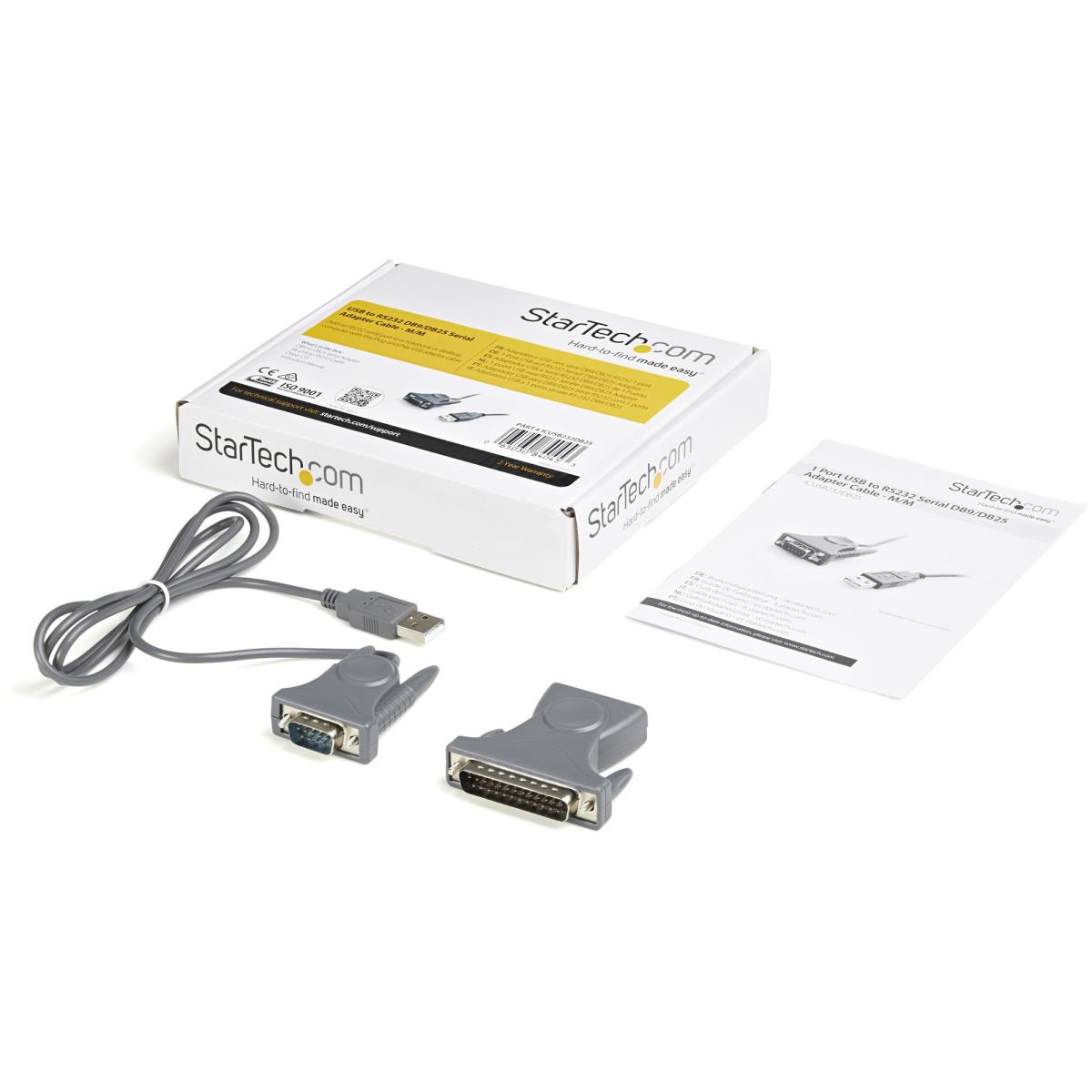 USB To Rs232 Db9/db25 Serial Adapter Cable - M/m