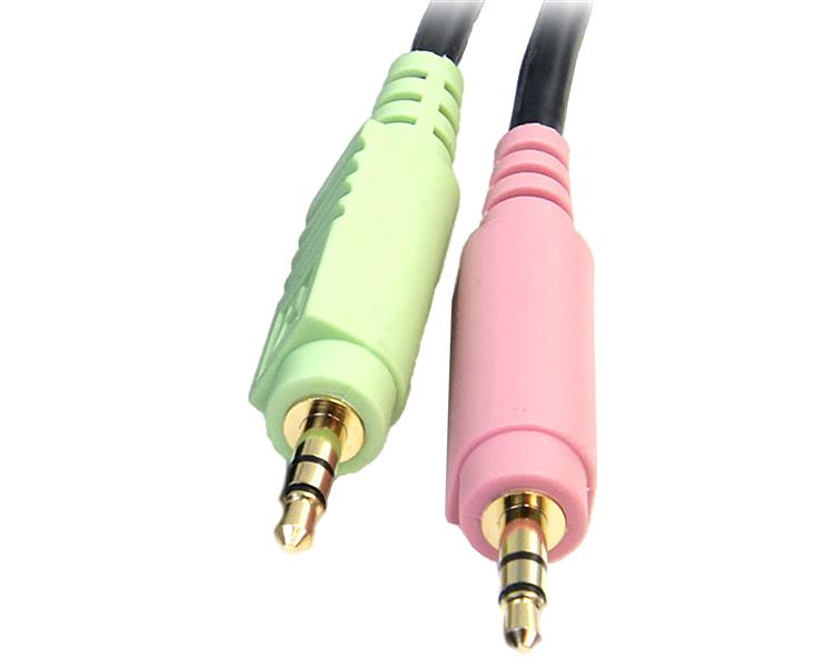 Cable For KVM DisplayPort 4-in-1 USB - Audio & Microphone