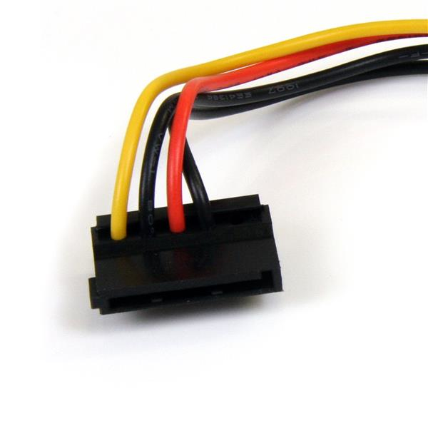 Power Cable Adapter Molex To Right Angle SATA 6in 4 Pin