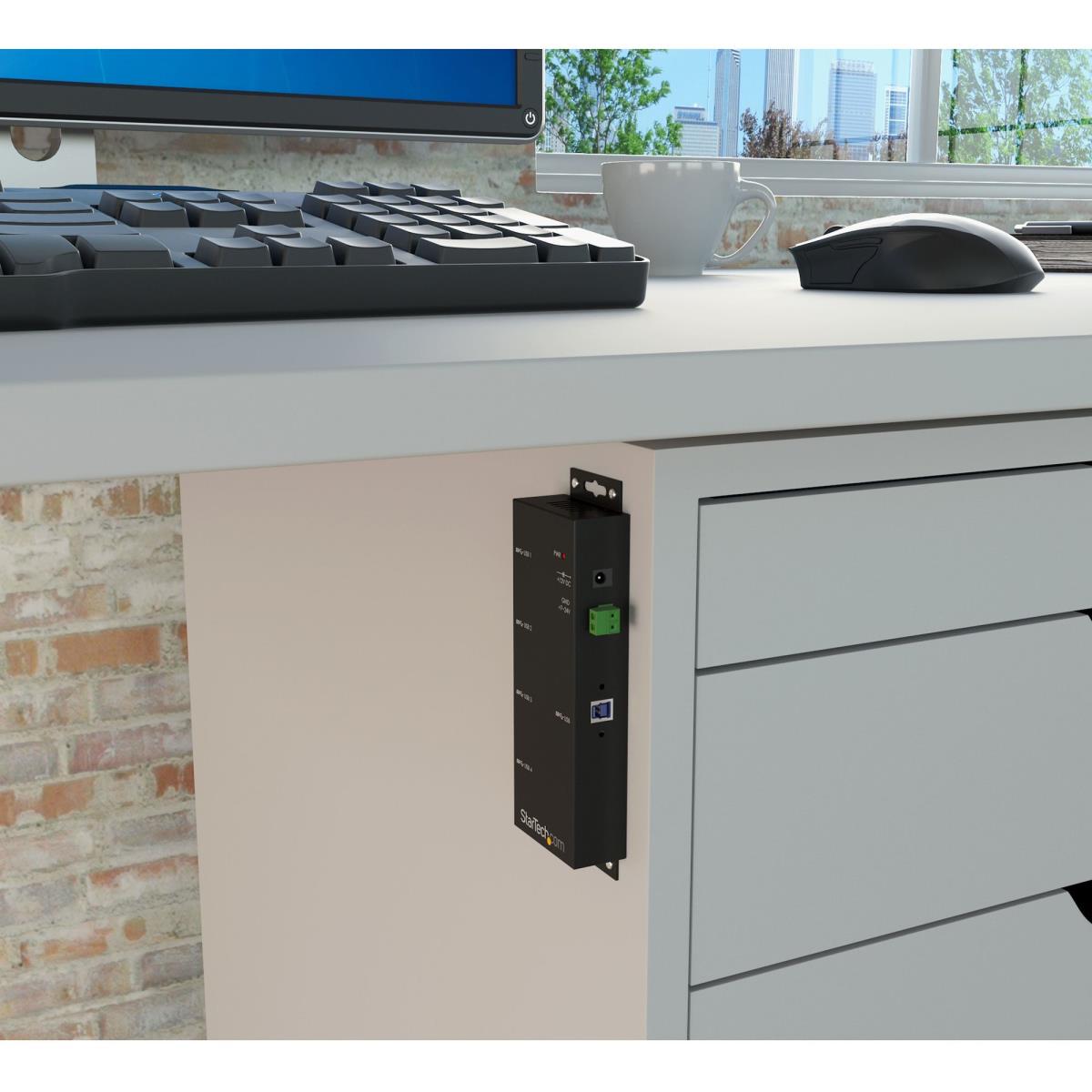 Mountable 4 Port Rugged Indstrl Superspeed USB3.0 Hub