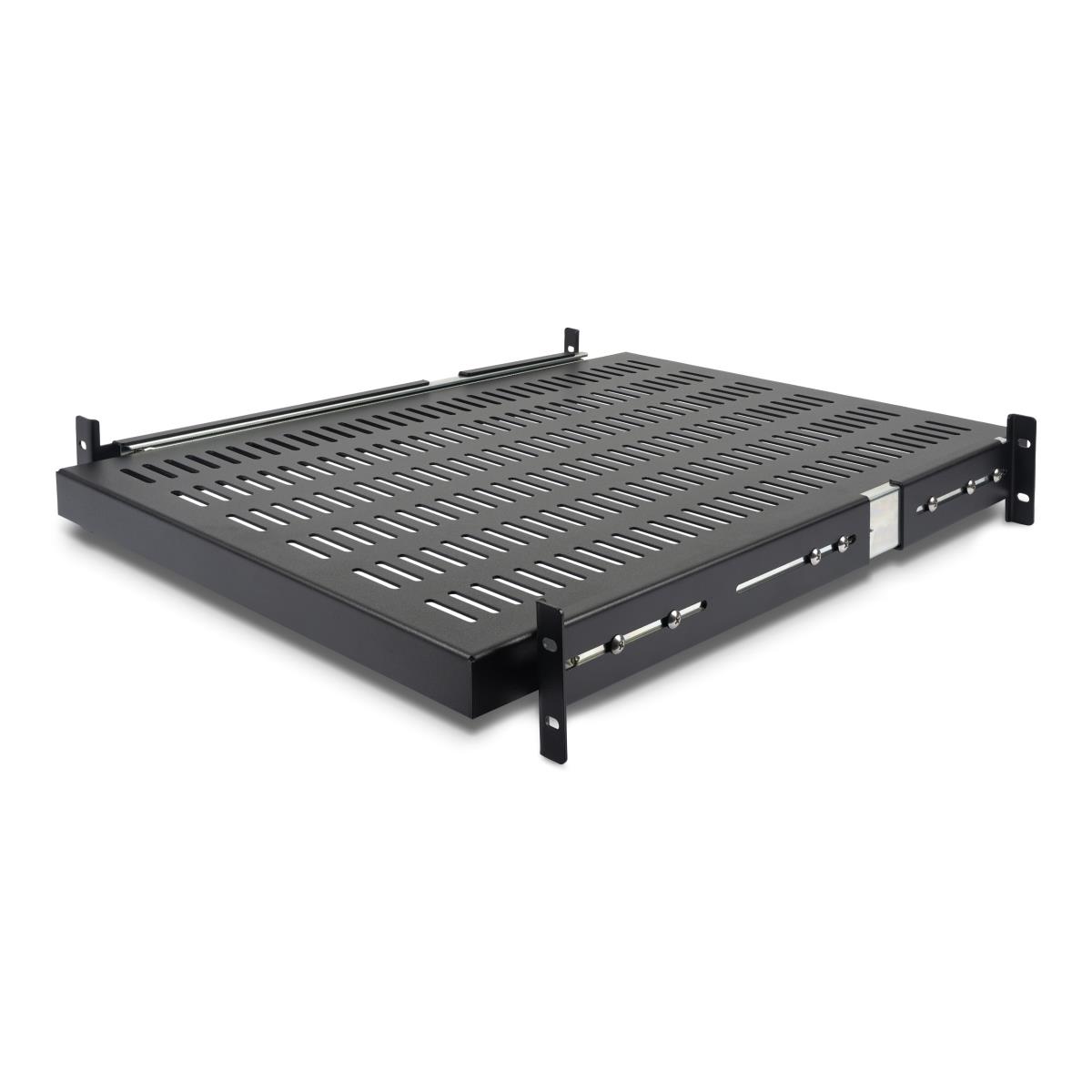 Vented Adjustable Depth Sliding Server Rack Cabinet Shelf 19in