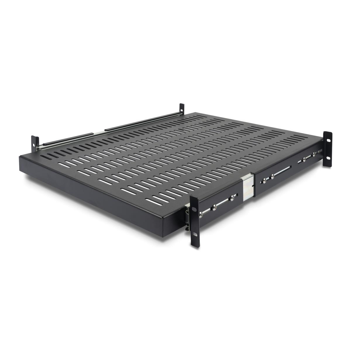 Vented Adjustable Depth Sliding Server Rack Cabinet Shelf 19in