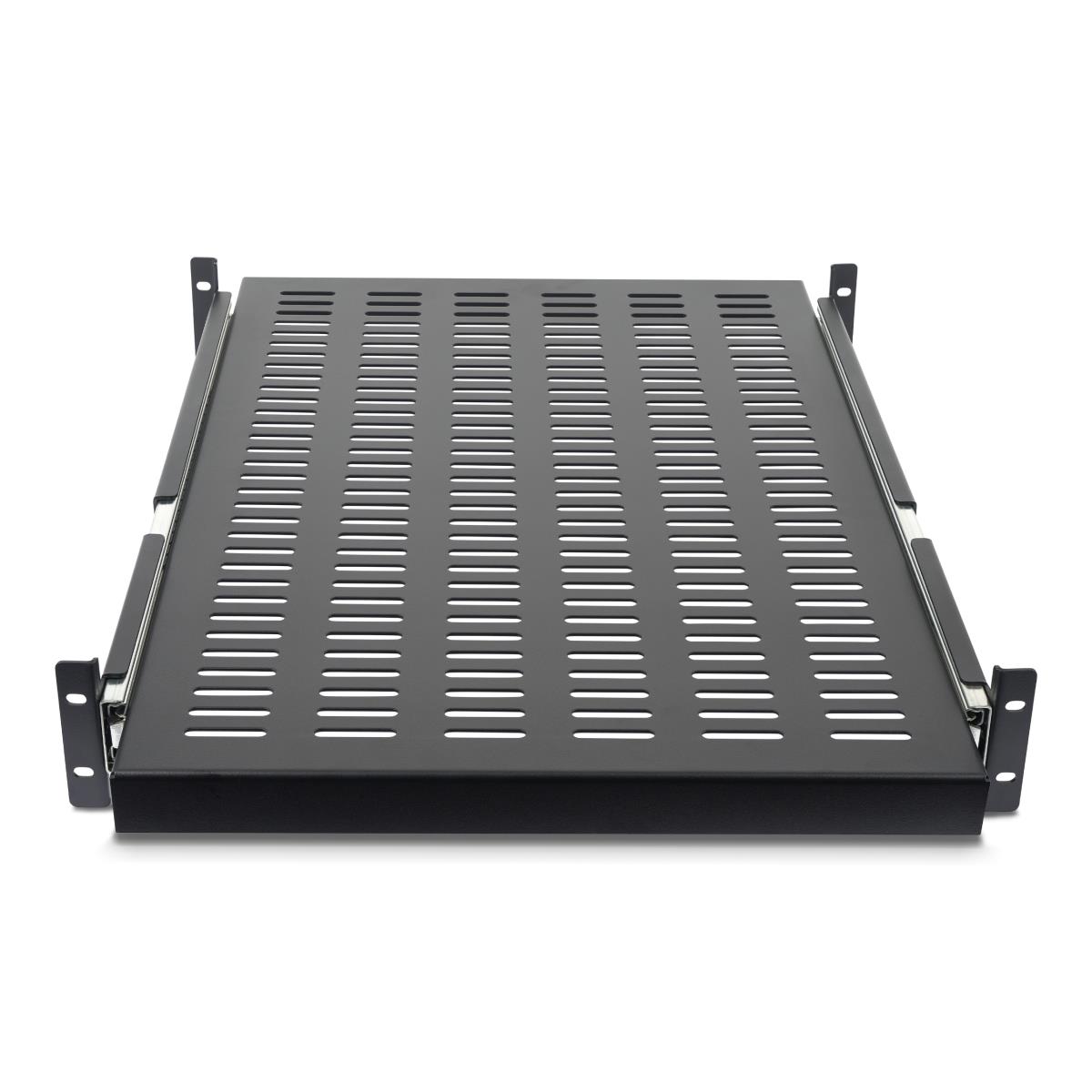 Vented Adjustable Depth Sliding Server Rack Cabinet Shelf 19in