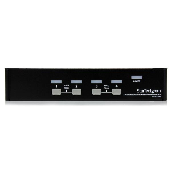 KVM Switch 4 Port 1u Rack Mount USB With Osd