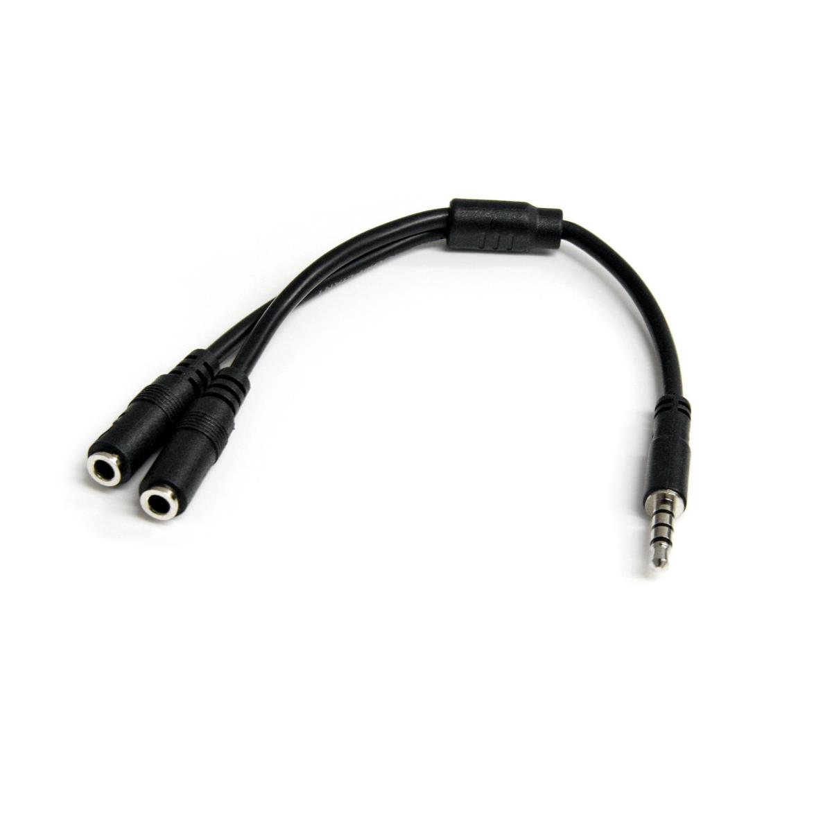 Headset Splitter Adapter 3.5mm 4 Pin To 2x 3 Pin 3.5mm - M/f