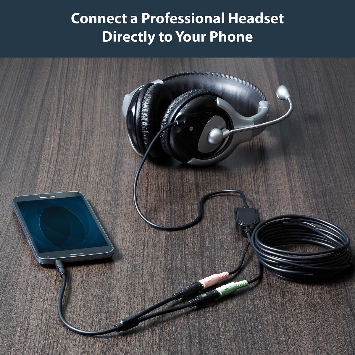 Headset Splitter Adapter 3.5mm 4 Pin To 2x 3 Pin 3.5mm - M/f