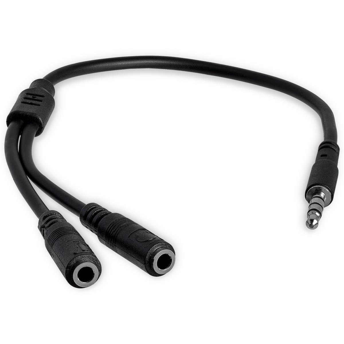 Headset Splitter Adapter 3.5mm 4 Pin To 2x 3 Pin 3.5mm - M/f