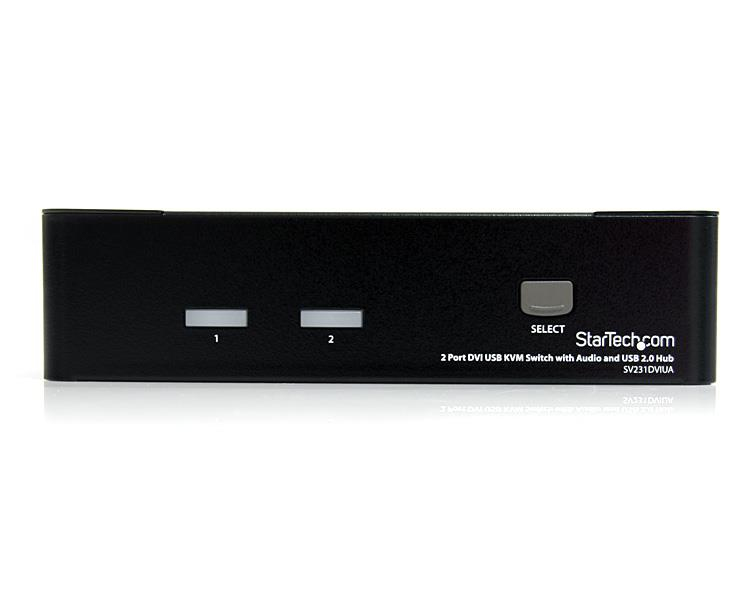 KVM Switch DVI USB With Audio And USB 2.0 Hub 2 Port