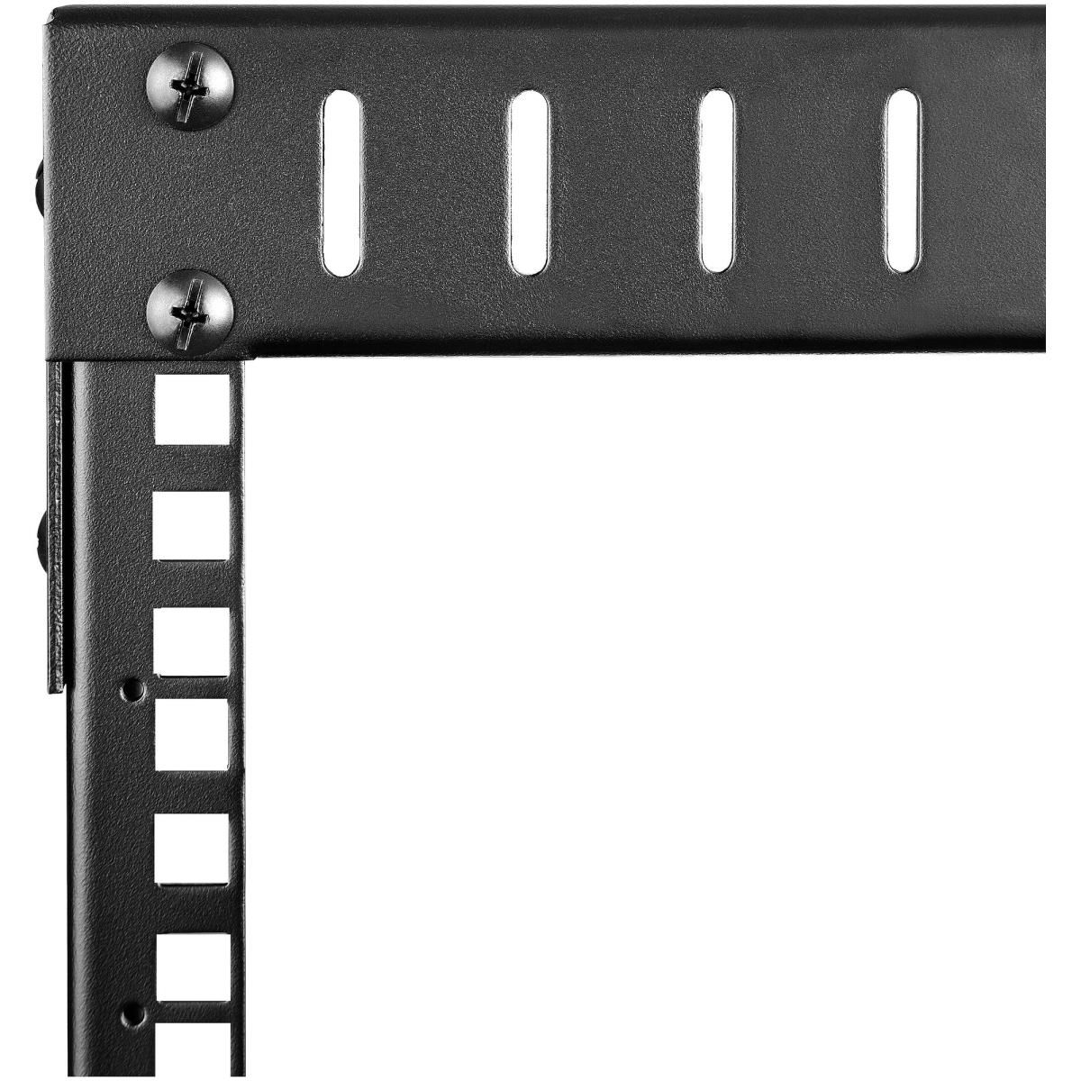 8u Open Frame Wall Mount Equipment Rack - Adjustable Depth