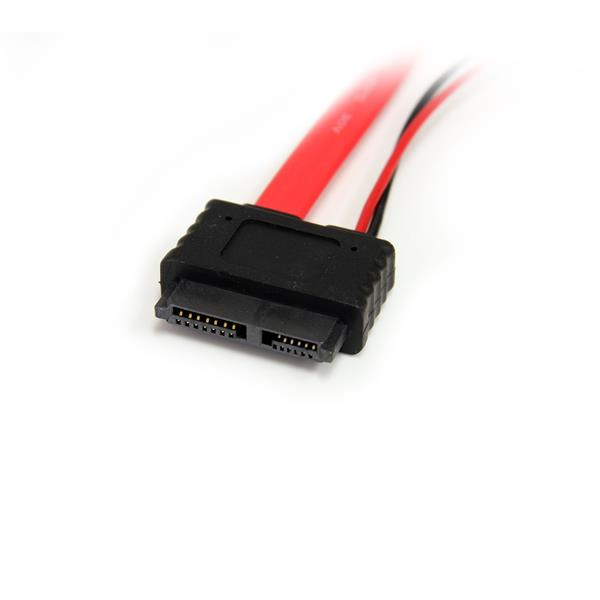 Slimline SATA To SATA With Low Profile4 Power Cable Adapter 30cm