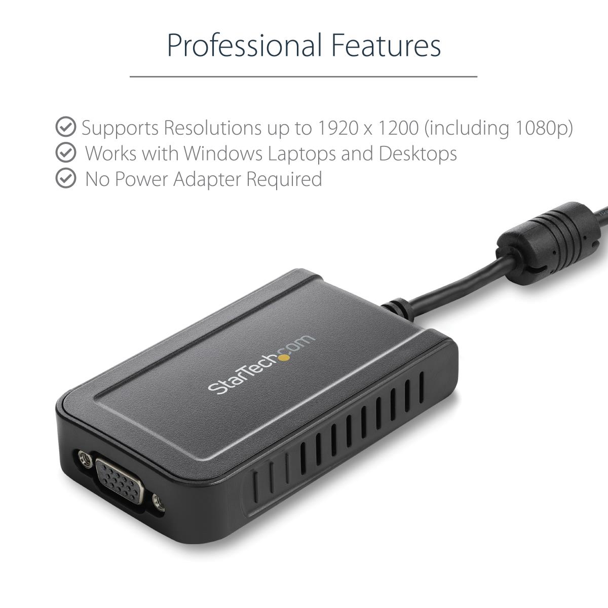 USB To Vga External Video Card Multi Monitor Adapter 1920x1200