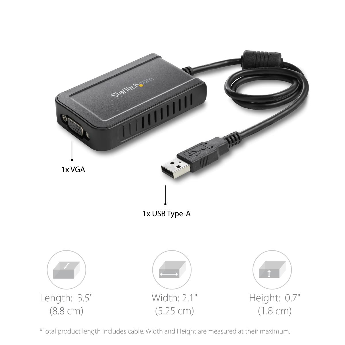 USB To Vga External Video Card Multi Monitor Adapter 1920x1200