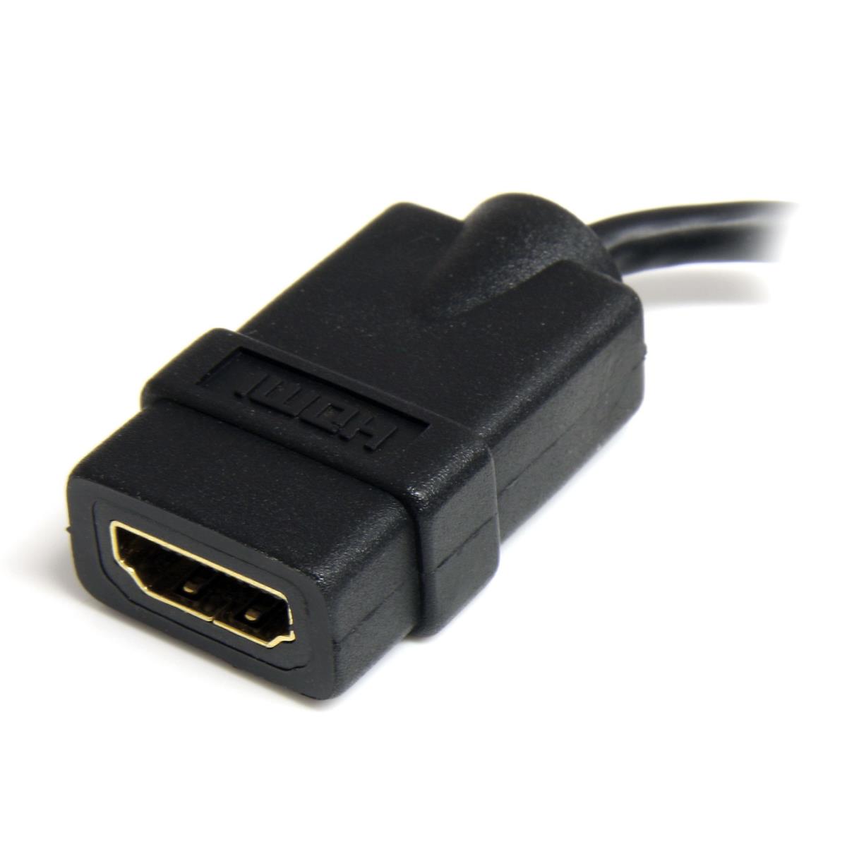 High Speed Hdmi Adapter Cable W/ Ethernet To Hdmi Micro 5in