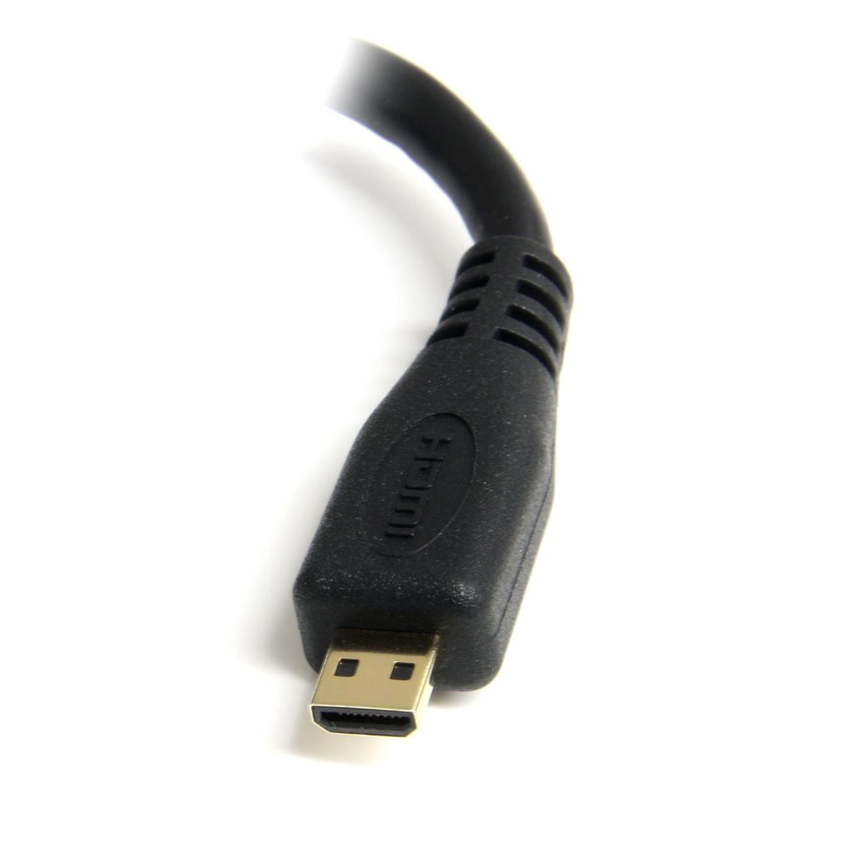 High Speed Hdmi Adapter Cable W/ Ethernet To Hdmi Micro 5in
