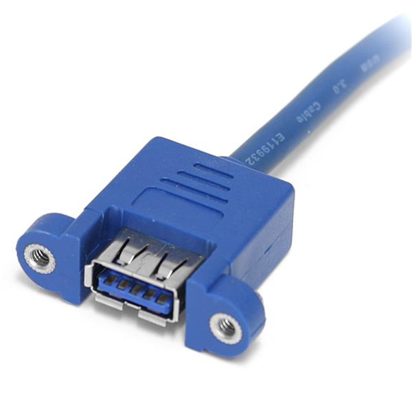 Panel Mount 2 Port USB3.0 Cable USB A To Motherboard Header